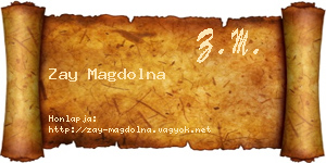 Zay Magdolna névjegykártya