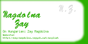 magdolna zay business card